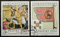 Набор почтовых марок (2 шт.). "Пражский Град". 1969 год, Чехословакия.
