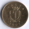 Монета 1 цент. 2005 год, Мальта.