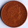 Монета 1 пенни. 2000(AA) год, Остров Мэн.