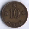 10 пенни. 1935 год, Финляндия.