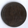 Монета 1 пенни. 1901 год, Великобритания.