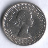Монета 3 пенса. 1965 год, Новая Зеландия.