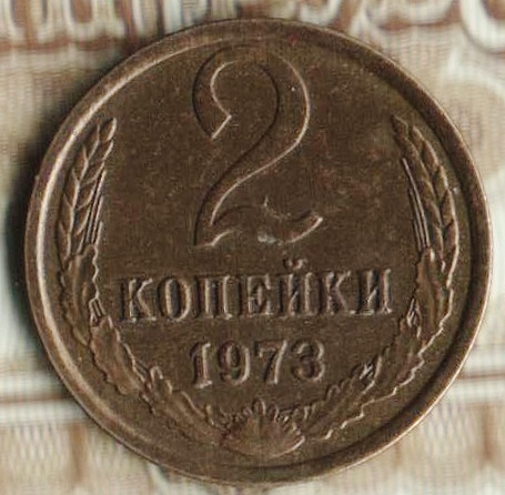 Монета 2 копейки. 1973 год, СССР. Шт. 1.2.