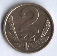 Монета 2 злотых. 1985 год, Польша.