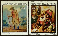 Набор почтовых марок (2 шт.). "День печати". 1968 год, Куба.