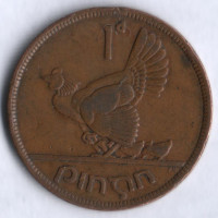 Монета 1 пенни. 1942 год, Ирландия.