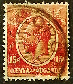 Почтовая марка. "Король Георг V". 1922 год, Британская Восточная Африка.