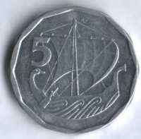 Монета 5 милей. 1981 год, Кипр.