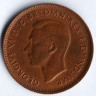 Монета 1/2 пенни. 1948(m) год, Австралия.
