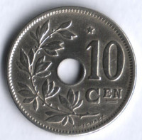 Монета 10 сантимов. 1930 год, Бельгия (Belgie).