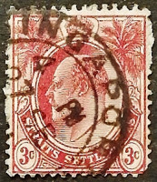 Почтовая марка. "Король Эдуард VII". 1908 год, Стрейтс Сетлментс.