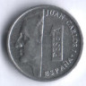 Монета 1 песета. 1995 год, Испания.