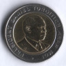 Монета 5 шиллингов. 1995 год, Кения.