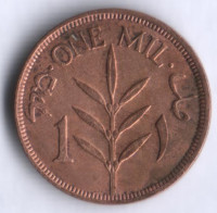 Монета 1 миль. 1927 год, Палестина.