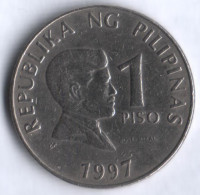 1 песо. 1997 год, Филиппины.