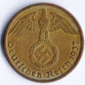 Монета 10 рейхспфеннигов. 1937 год (D), Третий Рейх.