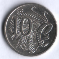 Монета 10 центов. 1992 год, Австралия.