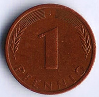 Монета 1 пфенниг. 1971(J) год, ФРГ.
