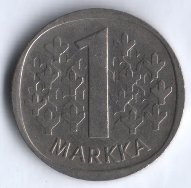 1 марка. 1990(M) год, Финляндия.