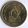 Монета 10 сентаво. 2007 год, Гондурас.