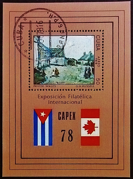 Мини-блок. "Международная филателистская выставка «CAPEX'78», Торонто". 1978 год, Куба.