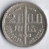 Монета 2000 рейсов. 1935 год, Бразилия.