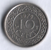 10 центов. 1979 год, Суринам.