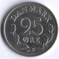 Монета 25 эре. 1964 год, Дания. C;S.
