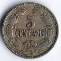 Монета 5 сентимо. 1946(p) год, Венесуэла.