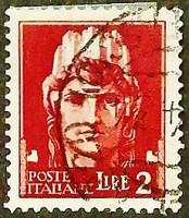 Почтовая марка (2 l.). "Италия". 1929 год, Италия.