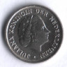 Монета 10 центов. 1955 год, Нидерланды.