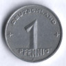 Монета 1 пфенниг. 1948 год (А), ГДР.