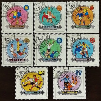 Набор почтовых марок (8 шт.). "Чемпионат мира по футболу - Испания`1982". 1982 год, Монголия.