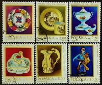 Набор почтовых марок (6 шт.). "Польская керамика (II)". 1982 год, Польша.