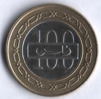 Монета 100 филсов. 2008 год, Бахрейн.