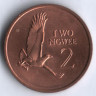 Монета 2 нгве. 1982 год, Замбия.