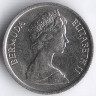 Монета 10 центов. 1981 год, Бермудские острова.