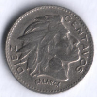 Монета 10 сентаво. 1964 год, Колумбия.