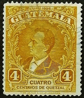 Почтовая марка (4 c.). "Мигель Гарсия Гранадос". 1929 год, Гватемала.