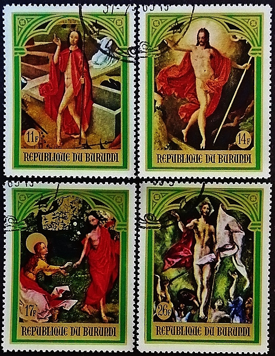 Набор почтовых марок (4 шт.). "Пасха (I)". 1969 год, Бурунди.