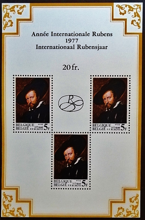 Мини-блок. "400 лет со дня рождения Рубенса". 1977 год, Бельгия.