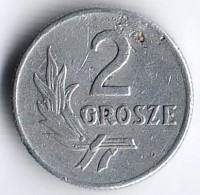 Монета 2 гроша. 1949 год, Польша.