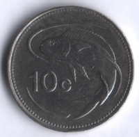 Монета 10 центов. 1992 год, Мальта.