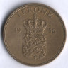 Монета 1 крона. 1955 год, Дания. N;S.