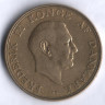 Монета 1 крона. 1955 год, Дания. N;S.