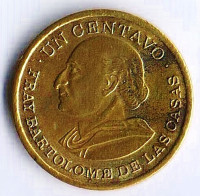 Монета 1 сентаво. 1977 год, Гватемала.