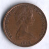 Монета 1 цент. 1967 год, Новая Зеландия.