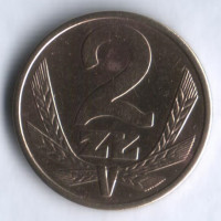Монета 2 злотых. 1987 год, Польша.