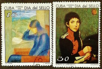 Набор почтовых марок (2 шт.). "День печати". 1970 год, Куба.