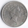 Монета 10 центов. 1989 год, Новая Зеландия.